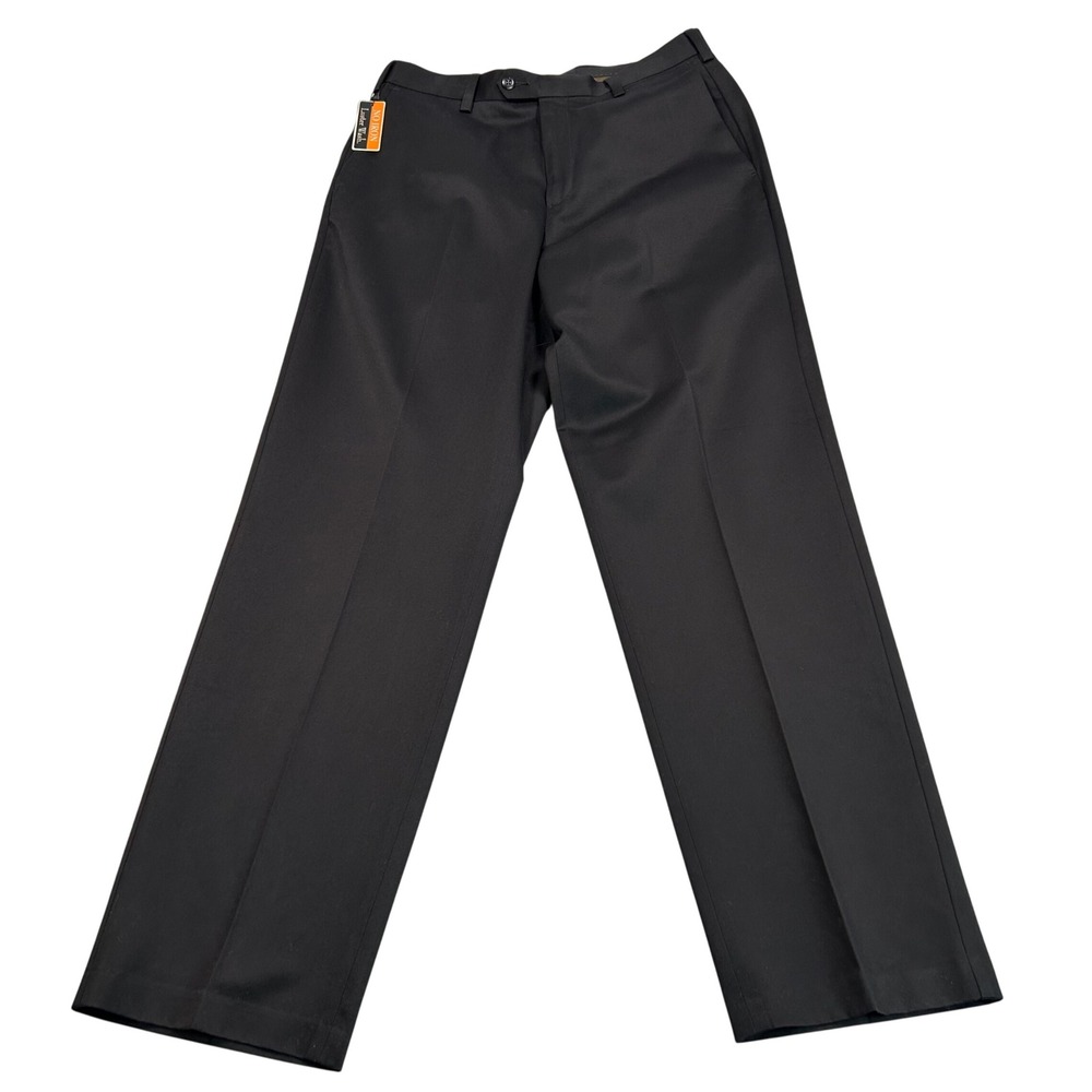 Savane‎ Select Edition Mens No Iron Twill Luster Wash Black Dress Pants 32x32